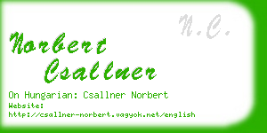 norbert csallner business card